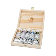 Schmincke : Horadam Super Granulation Sulu Boya Seti 5 Renk X 15 Ml Tüp Tundra Ahşap Kutu
