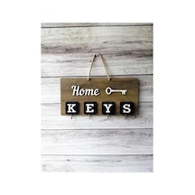 Home Keys El Yapımı Ahşap Anahtar Askısı, Elbise Askısı, Askılık Pano Anahtarlık 4 Renk