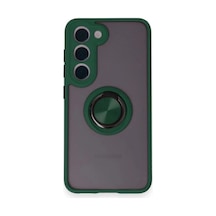 Samsung Galaxy M15 Kılıf Montreal Yüzüklü Silikon Kapak - Yeşil