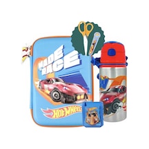 Kalem Çantası , Hot Wheels Korumalı Makas , Hot Wheels Alüminyum Matara Kırmızı