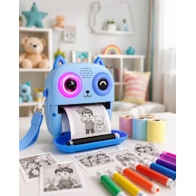 Çocuk Fotoğraf Makinesi 2.4'' Ips Ekranlı Hd Çekim Ve Anında Baskı