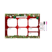 Yeni Yıl Temalı Magnet Planlayıcı 1 Adet 34,5x49,5 Cm Ve 2 Kalem Hediyeli Aylık Çok Renkli