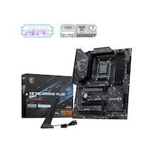 Msı X870e Gamıng Plus Wıfı Am5 Ddr5 8200mhz Oc 3x M.2 Usb 40gbps Hdmı Dp 5g Lan Wıfı 7 Rgb