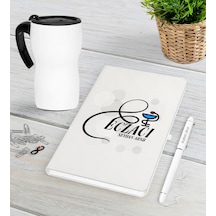 Kişiye Özel Eczacı Beyaz Defter Kalem Termos Mug Seti-7