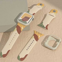 Apple Uyumlu  Watch  42mm Kordon Karışık Renkli Silikon Kordon