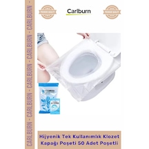 Özel Üretim Kaliteli Pratik Seyahat Hijyenik Tek Kullanımlık Klozet Kapağı Poşeti 50 Adet Poşetli