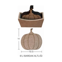 Ahşap Balkabağı Bardak Altlığı 11x10,5cm L393 Ahşap