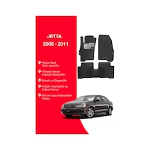 Jetta 2005 - 2011 Uyumlu Hücreli Yüzey Eva Paspas Seti Siyah Yüzey Paspas Takımı