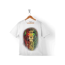 Reggae Bob Marley Aslan Lıon Müzik Kralı Çocuk Tişört 001