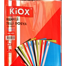 3 Paket Kiox Kırmızı Renk Telli Dosya 50 Li Paket Toplam150 Adet