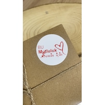 Bu Mutluluk Senin İçin Yuvarlak Yapışkanlı Etiket 5x5 Cm 100 Adet