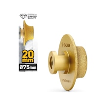 Sgs2794 M14-75x20 Mm Vakum Elmas Mermer Granit Taşlama Diski Balık Sırtı