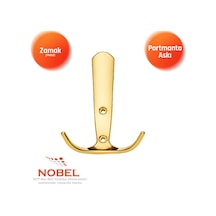 Focus Portmanto Askısı, Metal Vestiyer Askısı, 72 Gr, Dolap Ve Duvar Askılığı, Altin Vidalı Altın