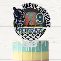 Basketbol Temalı Kişiye Özel Doğum Günü Pasta Süsü Cake Topper