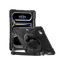 Apple İpad Pro 11 2024 Kılıf A2836-a2837 Heavy Defender Siyah İpad Pro 11 2024 İle Uyumlu Kılıf - Siyah