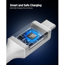 Usb-c To Usb-c 1.2 Metre Kablo 240w Güç/pps 2.0 Desteği Super Hızlı Şarj / 40gbps E-marker Çip Data Aktarım Hızı / 8k Görüntü Aktarım/pd Usb4 Gen3 Type-c Ekstra Dayanıklı - Aca08776
