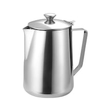 Novahub Kahve Köpürtme Sürahi Kapaklı Çok Fonksiyonlu Paslanmaz Çelik Latte Sanat Süt Köpürtücü Fincan Barista Aracı 350ml