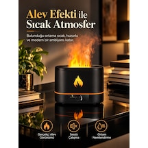 Ls 01 Alev Efektli Aroma Terapi Hava Nemlendirici 2 Litre Üstten Su Dolumlu Sessiz Buhar Makinesi Ofis Yatak Odası Dekoratif Nemlendirici