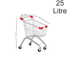 25 Litre Kartal Metal Çocuk Market Alışveriş Arabası En:40 Cm Boy:55 Cm Yükseklik:71 Cm