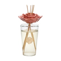 Parlak Sırlı Pembe Seramik Gül Detaylı Çubuklu Oda Kokusu 400 Ml-garden Rose&pudra