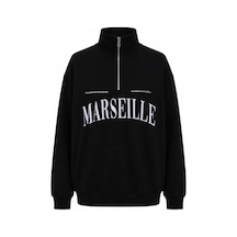 Trender Marseılle Yarım Fermuarlı Siyah Erkek Sweatshirt 27kdt1000002