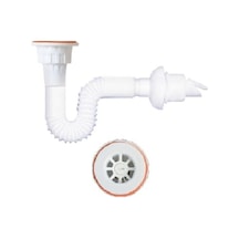Su Sızdırmaz Koku Önleyici Kapaklı Körüklü Lavabo Sifonu Lavabo Gider Borusu Hortum 80 Cm Diğer