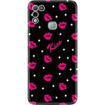 Infinix Hot 11 Play Kılıf Resimli Silikon Kiss 1392 Siyah