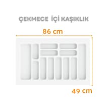 Çekmece Içi Kaşıklık 86x49 Cm Beyaz 78,5x40 Cm Kadar Kesilebilir Kesim Yapılır Beyaz