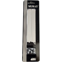 Uzun Mum 15cm 6lı Beyaz