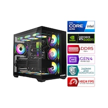 Xaser KRATOS X130 Ultra 5 225F 16 GB 512 GB M.2 NVMe SSD 16 GB RTX5060Ti Free Dos Masaüstü Oyuncu Bilgisayarı
