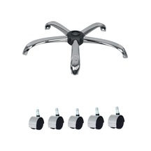 Turaofis Tura Ofis Yıldız Krom Ayak + 5 Adet Krom Tekerlek
