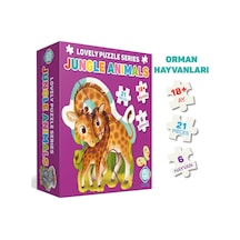 Daire Oyuncakları Güzel Bulmaca Orman Hayvanları