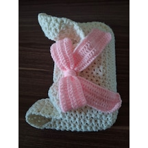 Youngcraft Kurdaleli Şık El Örgüsü Çanta Açık Krem
