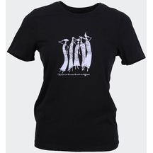 Trender Kadın T-Shirt Siyah Afrika 24Yl71595017 01