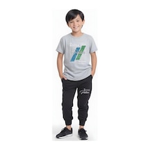 Fyk Kids Erkek Çocuk Mevsimlik Positive Baskılı Alt-üst Takım Gri