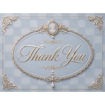 Vintage Gold Thank You Kartı 100 Adet Premium Paket Içi Teşekkür Kartı 8x5 Cm - Mavi - 089