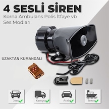 Siren Uzaktan Kumandalı 12v Tüm Araçlara Uygun Videolu