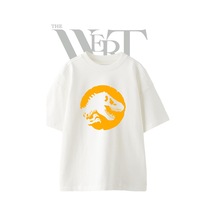 Thewert Jurassic Park Tasarım Baskılı Ünisex Beyaz Oversize T-shirt