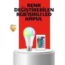 Rgb - 283 - Uzaktan Kumandalı Led Ampul 16 Renkli A - Flzdgnkr - Kalite Orijinal Renkli Aydınlatma