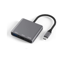 Usb Çoklayıcı 3in1 Hub Type-c 4k Hdmı Usb 3.0 Okuyucu