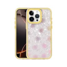 Sh Newface Apple iPhone Uyumlu 15 Pro Lumi Desenli Kapak - Sarı Najmaddin