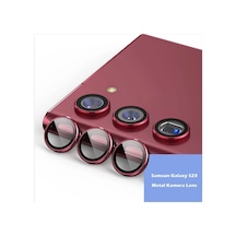 Bezos Samsung Galaxy S23 Metal Kamera Lens - Kırmızı Bty