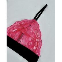 Deep Secret Fuşya Full Dantel Bralet Ds200112br 001
