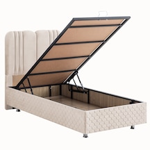Paul Ikili Set, Tek Kişilik Baza Başlık Seti - Krem 90 x 200