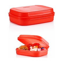 Tupperware Saklama Ve Beslenme Kabı Kurabiye Kutusu Turuncu Turuncu Koyu