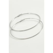 Depomıx Ezme Çizgili Metal Halka Küpe 8-9-10 Cm-9 Cm çok renkli 04253266