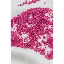 Fuşya 3 Mm Plastik İnci Boncuk Takı Aksesuar Malzemesi 25 Gr
