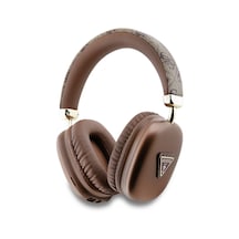 Guess Pu 4G Desenli Lisanslı Kulak Üstü Bluetooth Kulaklık Kahverengi