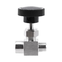 İğne Vanası Ayarlanabilir 1/4 İnç Erkek - Dişi Konu Paslanmaz Çelik 304 Akış Kontrolü Kapatma Vinç İğne Vanası, İğne Vanası