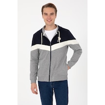 U.s. Polo Assn. Erkek Gri Melanj Hırka Örme 50309005-vr086 Grı Melanj